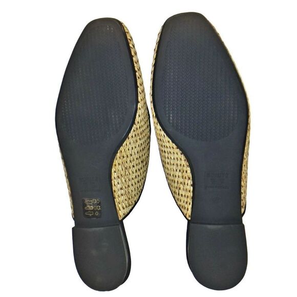 NWOT Schultz mule slide Sandal size 37/39 Rafia Flat - Picture 5 of 8